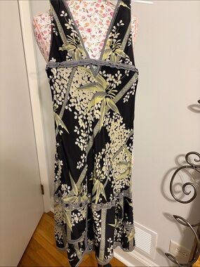 Intimately by Free People Black Floral V-Neck Women’s Silp Lingerie Dress, XS